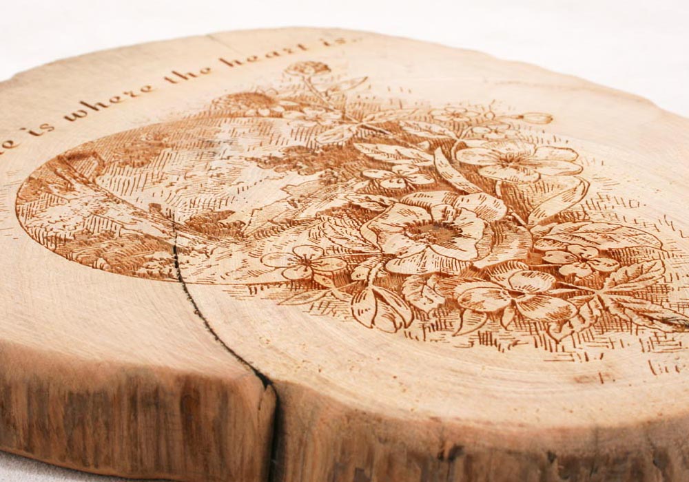 Wood material used for laser engraving